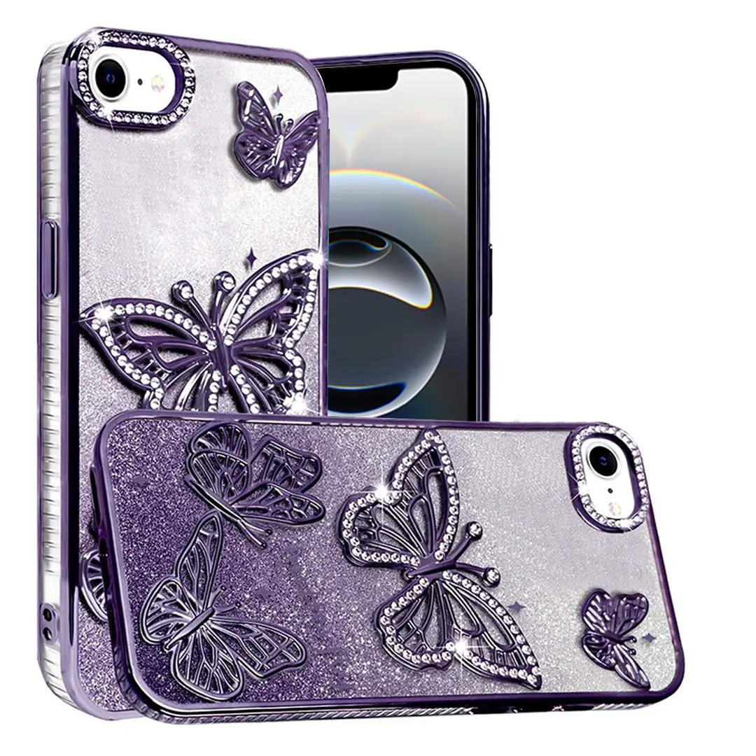 iPhone 16E Butterfly Freedom TPU Case Purple